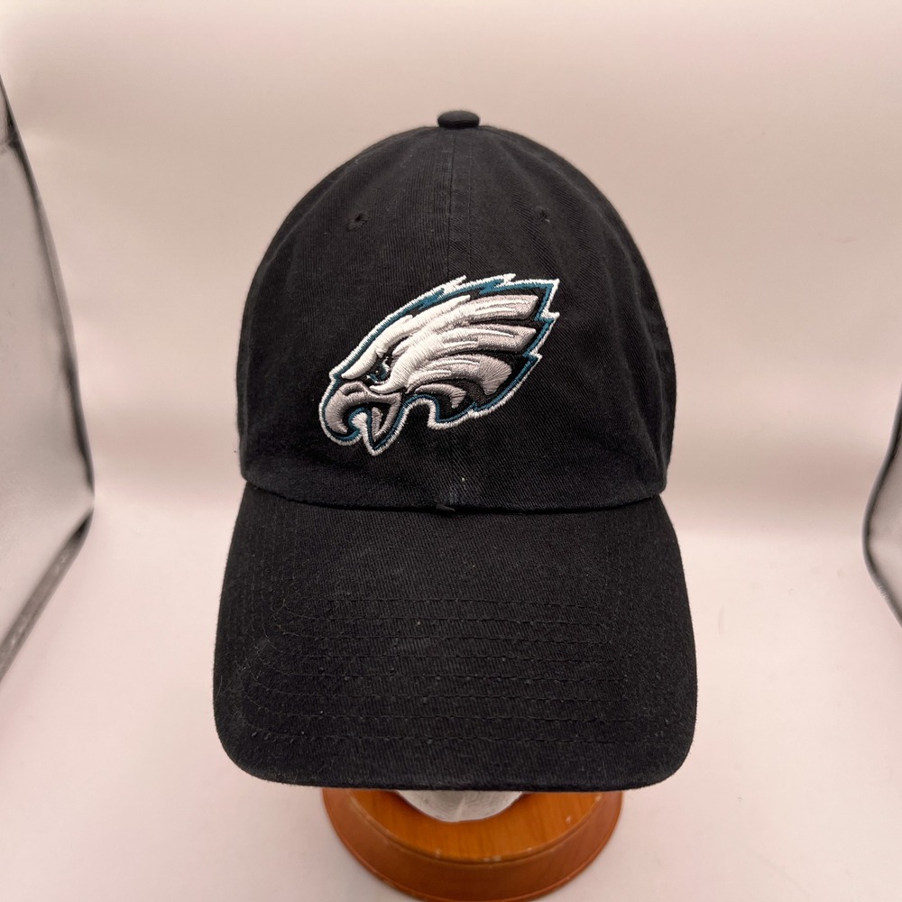 47 Brand Philadelphia Eagles Clean Up Hat Black Adjustable Relaxed Fit Cap